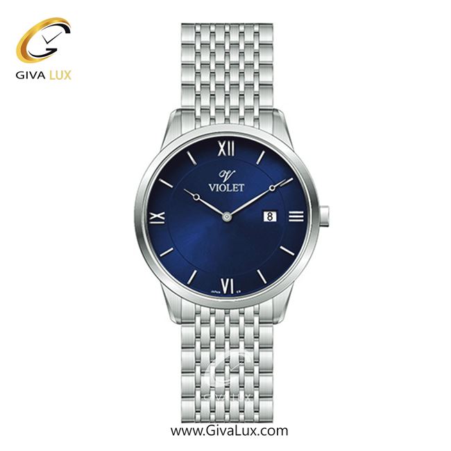 ساعت مچی اورجینال مردانه ویولت VIOLET نقره ای | نقره ای| سرمه ای| کد رفرنس 0579